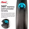 Flexi Black Design M atsitraukiantis šuns pavadėlis, juodo dizaino, 5 m juostos tipas, maks. apkrova 25 kg, ergonomiška rankena