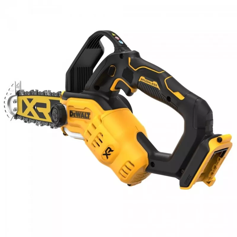 Krūmapjovė DeWALT DCMPS520N-XJ, 520 mm peilis, 8,5 m/s grandinės greitis, 18 V Li‑Jon, 0,55 l alyvos bakas, 2,1 kg