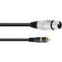 Audio adapterinis kabelis Omnitronic 30224028 — 1x RCA kištukas į 1x 3-pin XLR lizdą, 2,00 m, juodas