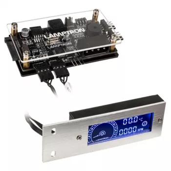 Lamptron TC20 PCI RGB ventiliatorių ir LED valdiklis - sidabrinis