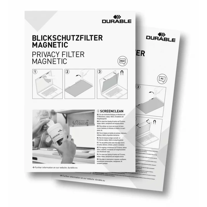 Durable 515857 bekraštis privatumo filtras 40,6 cm (16 colių) ekranui