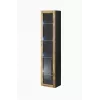 Vitrina sieninė Cama Meble VIGO 180 1800×400×300 mm juoda/wotan ąžuolas