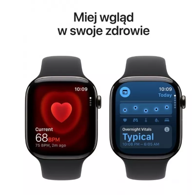 Išmanusis laikrodis Apple Watch Series 11 GPS + Cellular 42mm Slate Titanium korpusas Black Sport Band M/L