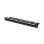 PATCH PANEL 24 PORT 1U 19 CAT.6A UTP SU KABELIŲ TVARKYTUVU JUODAS LANBERG