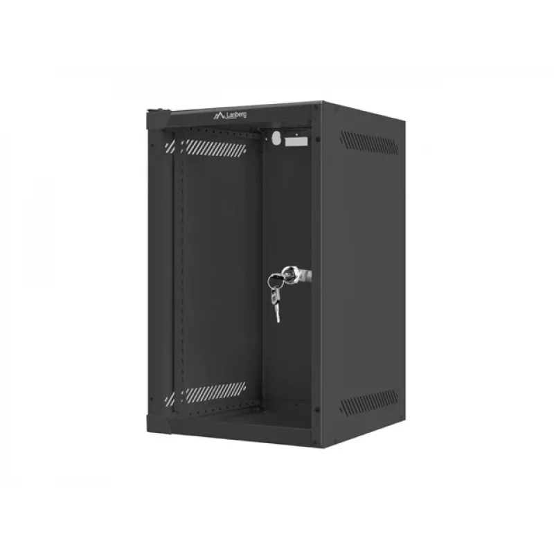 Sieninis stovas LANBERG WF10-2309-10B 9U, 469×280×310 mm, 10 colių gylis, juodas, IP20