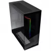 PHANTEKS NV Series NV7 E-ATX korpusas, grūdintas stiklas, ARGB - juodas su M25 Gen2 PWM D-RGB ventiliatorių 3 rinkiniu - atvirkštinė mentė, 140mm + DRGB rinkinys