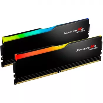 DIMM 64 GB DDR5-6000 (2x 32 GB) Dual-Kit, Arbeitsspeicher schwarz, F5-6000J3636F32GX2-RM5NRK, Ripjaws M5 Neo RGB, AMD EXPO