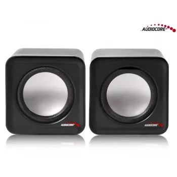 2 krypčių kompiuterio garsiakalbis Audiocore AC870 B — 3 W RMS, maitinimas per USB, 3,5 mm įvestis, 2.0 kanalai