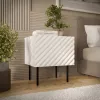 Nakties staliukas Cama LUCCA 2 vnt 47x40x52 cm baltas MDF/medžio drožlių plokštė