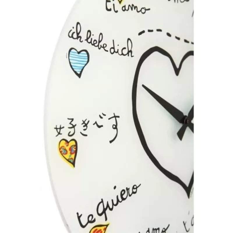 NeXtime klok 8030 Loving You, Ø43 cm, sieninis, baltas / daugiaspalvis