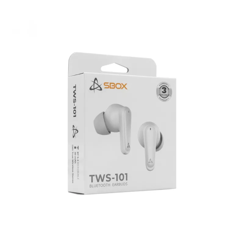 Ausinės SBOX EB-TWS101 Baltos
