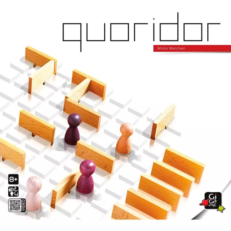 Asmodee Quoridor stalo strategijos žaidimas, 2–4 žaidėjai, 8+ metų, 15 min.