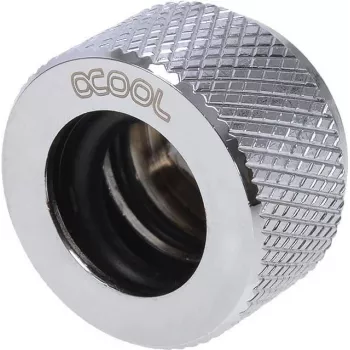 Alphacool HT 13mm HardTube įsukama jungtis G1/4 - raižyta - Chromas (17188)