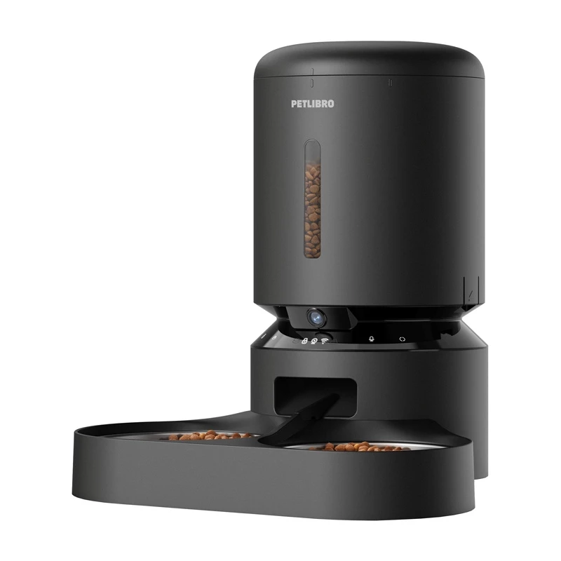 Petlibro Granary automatinis šėrimo aparatas su kamera ir dvigubu dubeniu, 5L (juodas)