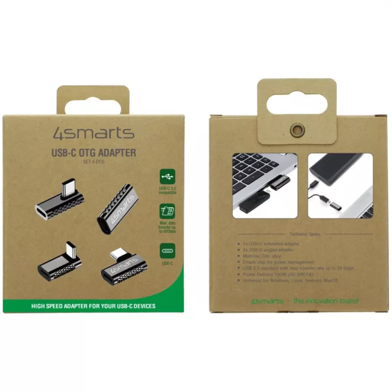 Lyties keitiklis 4smarts 540464 USB-C į USB-C sidabrinis