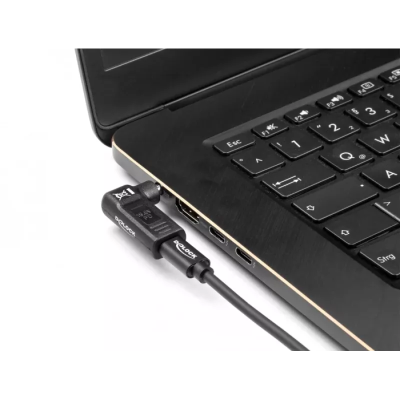 DeLOCK adapteris USB Type-C moteriškas į HP 4,8 x 1,7 mm vyriškas 90° kampu