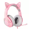 Ausinės Onikuma K9 Pink RGB žaidimams