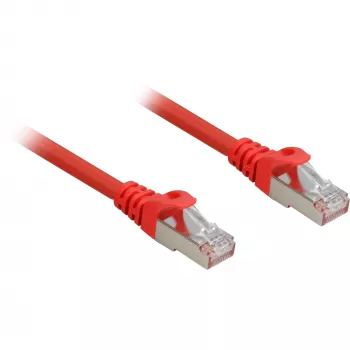 Pataisos laidas RJ45 Cat.6a SFTP (raudonas, 1 m, LSOH (be halogenų))