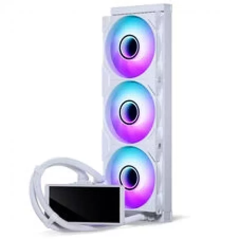 Phanteks Glacier One 360M25 LCD AiO skysčio aušinimas su 6 colių ekranu, 360 mm, baltas