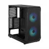 Fractal Design Focus 2 RGB korpusas su grūdinto stiklo šonine sienele, vidutinis bokštas ATX, juodas