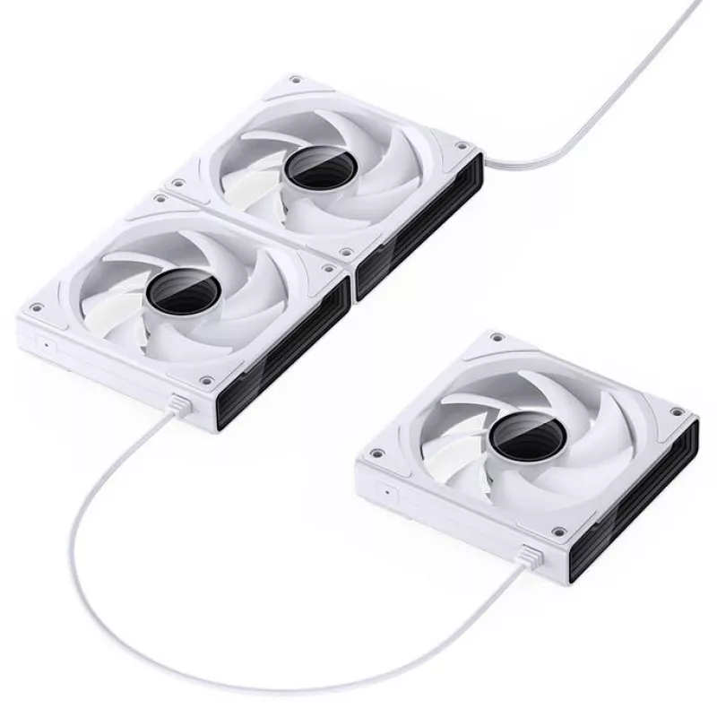 Kompiuterio ventiliatorius Jonsbo ZK-120W 3in1 A-RGB baltas — 120 mm, A-RGB apšvietimas