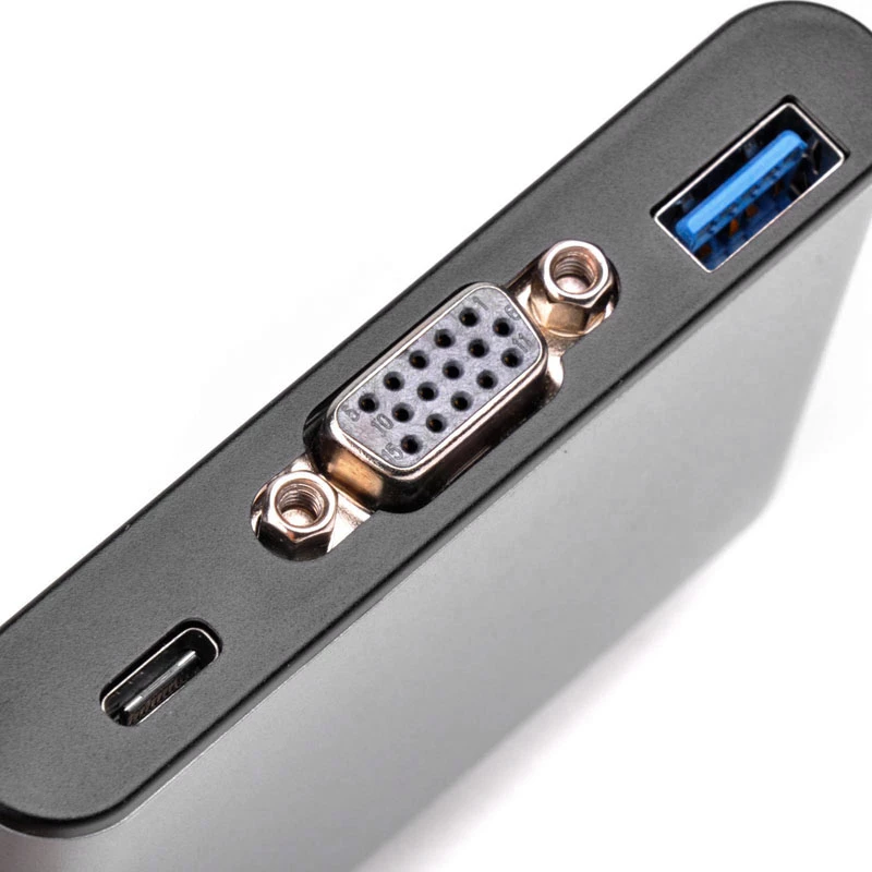SilverStone SST-EP06C USB 3.1 Type-C į VGA / USB Type-C / USB Type-A adapteris-šakotuvas