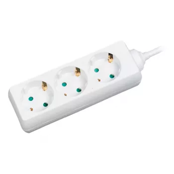 Prailginimo laidas LogiLink LPS205 1,4 m 3 AC lizdai Baltas
