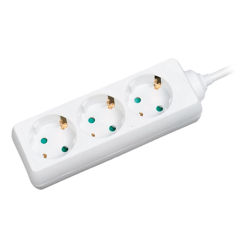 Prailginimo laidas LogiLink LPS205 1,4 m 3 AC lizdai Baltas