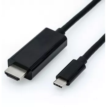 Laido adapteris ROLINE 11.04.5841 USB Type-C į HDMI 2m Juoda