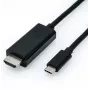 Laido adapteris ROLINE 11.04.5841 USB Type-C į HDMI 2m Juoda