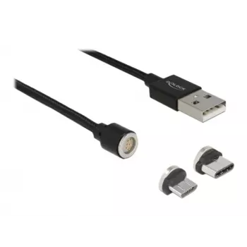 USB laidas DeLOCK 85723 USB 2.0 1,1 m USB-A / USB-C ir Micro-USB B juodas