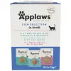 Šlapias kačių ėdalas Applaws Fish selection multipack sultinyje 12 x 70 g, suaugusioms katėms, 83% drėgmės, paketėliai