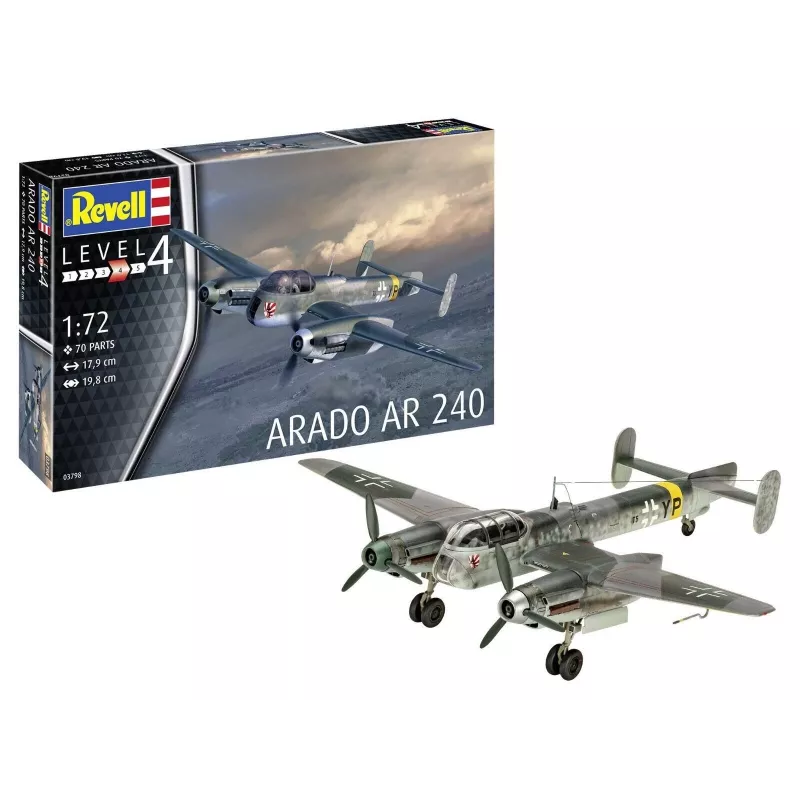 Plastikinis modelio rinkinys REVELL Arado AR-240 1/72 – orlaivio surinkimo modelis