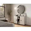 Komoda Cama Meble SOHO 120×41×80 cm – kaušiniai fasadai, juodas karkasas