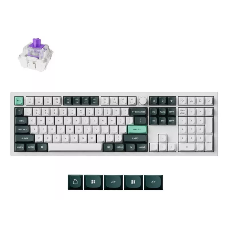 Mechaninė klaviatūra Keychron Q6 HE QMK su Gateron Double-Rail magnetiniais stabilizatoriais