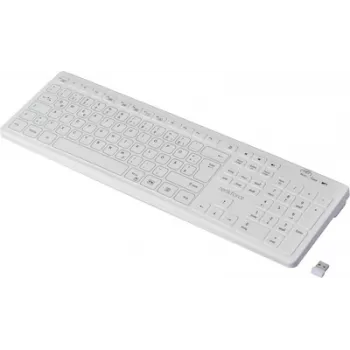 Renkforce RF-WRK-300 Belaidė higieninė klaviatūra vokiškas QWERTZ išdėstymas balta matinė Windows RF-6304712
