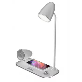 Belaidis stalo įkroviklis Tellur TLL151371 su Bluetooth garsiakalbiu ir staline lempa