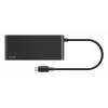 Belkin Connect USB-C centras, USB Type-C, HDMI, USB 2.0 Type-A, USB 3.2 Gen 1 Type-C, MicroSD, SD, juodas, apvalus kabelis, 0,2 m