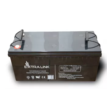 Extralink AGM akumuliatorius 12V 200Ah sandarus švino-rūgštinis (VRLA), 12 V, 200 Ah, be priežiūros