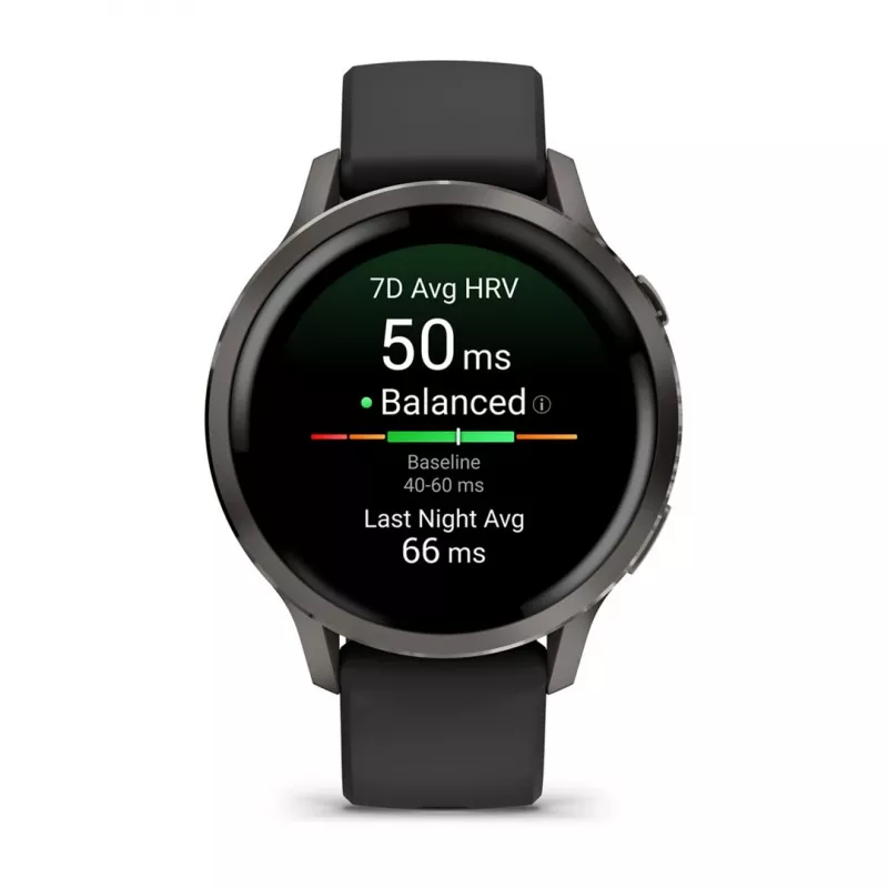 Garmin Venu 4 3,05 cm (1,2 inch) AMOLED 41 mm Skaitmeninis 390 x 390 pikselių Liečiamas ekranas Juoda Wi-Fi GPS (palydovas)