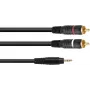 Adapterinis kabelis Omnitronic 3,5 mm lizdas – 2×RCA, 1,5 m, modelis 30225151