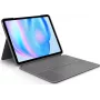 Klaviatūrinis dėklas Logitech Combo Touch QWERTZ vokiškas Smart Connector pilkas, skirtas iPad Air
