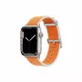 Pakeitimo dirželis GUAN Premium Pro, skirtas Apple Watch – oranžinis/baltas – tinka 38/40/41/42 mm