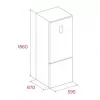 Laisvai pastatomas šaldytuvas-šaldiklis TEKA RBF 54650 SS XL, nerūdijantis plienas, 401 L bendras, apatinis šaldiklis, No Frost, jutiklinis valdymas