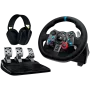 LOGITECH G29 EU + G435 Juodas Žaidimų Vairas Su Pedalais Ir Ausinėmis, Aliuminis, USB, PC