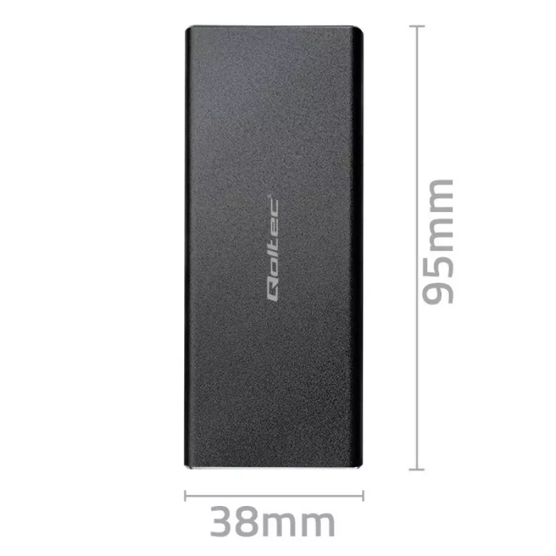 M.2 SATA SSD išorinis korpusas QOLTEC 51854 USB 3.0 be įrankių