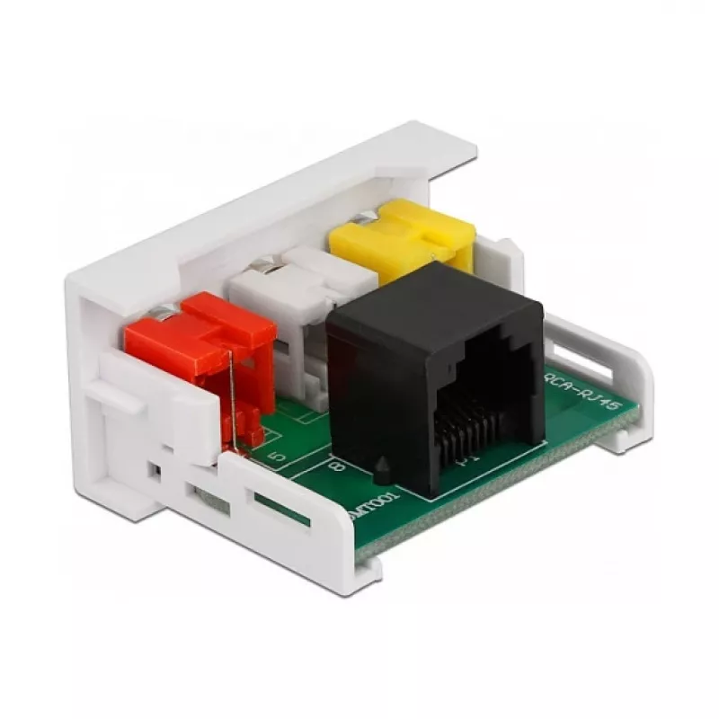 DeLOCK Easy 45 modulis 3 × RCA lizdas (motina) į RJ45 lizdą (motina) 22,5 × 45 mm