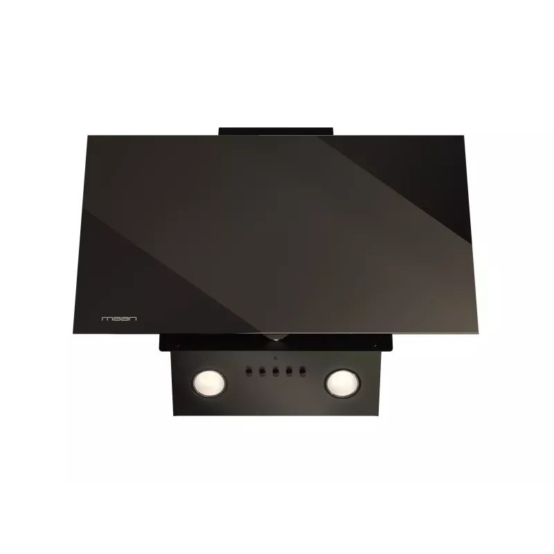 Sieninis kamininis gartraukis MAAN Vertical Glass 60 Black, stiklas/plienas, 595 mm, 135–320 m³/h, elektroninis valdymas