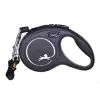 Flexi New Classic Cat XS 3 m – atsitraukiamas pavadėlis su virvele mažiems augintiniams, juodas, maks. apkrova 8 kg