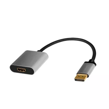 LogiLink CDA0108 vaizdo kabelio adapteris 0,15 m DisplayPort HDMI juoda/ pilka